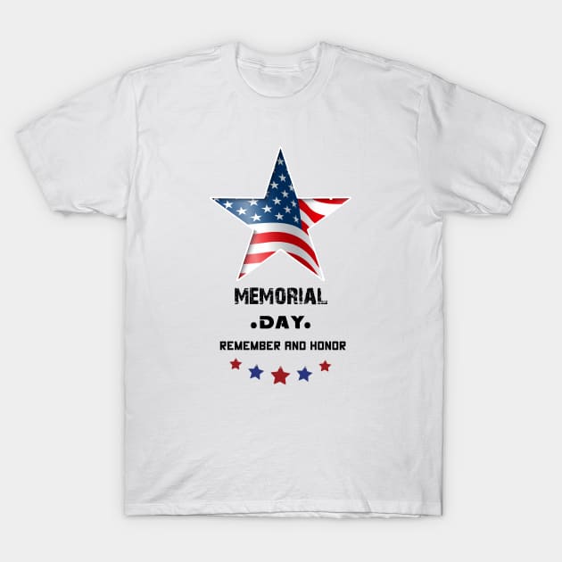 Memorial Day American flag . Happy Memorial Day party T-Shirt by Family shirts